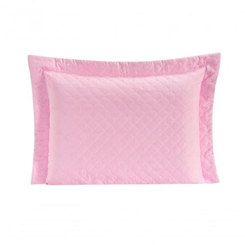Porta Travesseiro com Debrum Requinte Liso 01 Peça - Rosa