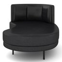 Ver imagem 6 de Chaise Longue Divã 164cm Braço Direito Logus D06 Sintético Preto - Mpozenato