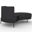 Ver imagem 5 de Chaise Longue Divã 164cm Braço Direito Logus D06 Sintético Preto - Mpozenato