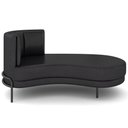 Ver imagem 7 de Chaise Longue Divã 164cm Braço Direito Logus D06 Sintético Preto - Mpozenato