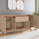 Ver imagem 4 de Aparador Buffet Future Moderno 4 Portas 1 Gaveta MDP 136cm Fendi Bechara Móveis