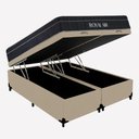 Ver imagem 1 de Kit Cama Box Baú Queen Royal Air Pillow Top Molas Ensacadas Antiácaro Royal Sleep