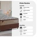 Ver imagem 3 de Cama Box Queen + Colchão Comfort Class Pillow Top 158x198cm Bege/suede Marrom