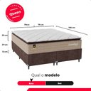 Ver imagem 4 de Cama Box Queen + Colchão Comfort Class Pillow Top 158x198cm Bege/suede Marrom