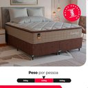 Ver imagem 5 de Cama Box Queen + Colchão Comfort Class Pillow Top 158x198cm Bege/suede Marrom