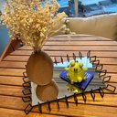 Ver imagem 2 de Bandeja Decorativa Espelhada 52x37x5cm Preto Fosco Aparador Centro de Mesa Anfield Atari