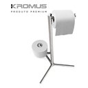 Ver imagem 4 de Papeleira De Piso Tripé Com Reserva Inox - Kromus Rd0109