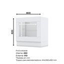 Ver imagem 2 de Balcão de Cozinha Forno De Embutir 80 cm Amy Casa 812