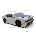 Ver mais imagens de Cama Carro Chevy Solteiro Estofada com Rodas Embutidas:branca