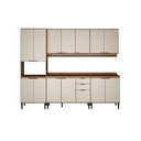 Ver imagem 1 de Cozinha Modulada Carraro 5 Peças Alpha C5P131 Freijo/Off White