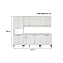 Ver imagem 2 de Cozinha Modulada Carraro 5 Peças Alpha C5P131 Freijo/Off White