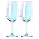 Ver imagem 1 de Jogo de Taças de Vinho de Cristal Furta Cor com Titânio Mendoza 460ml 2 Peças - Seu Lar
