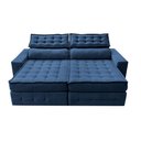 Ver imagem 5 de Sofá Retrátil e Reclinável 2,75m Cama inBox Big Puffer com SoftGel D40 Velupluma Azul