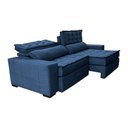 Ver mais imagens de Sofá Retrátil e Reclinável 2,75m Cama inBox Big Puffer com SoftGel D40 Velupluma Azul
