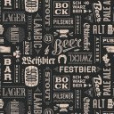 Ver imagem 1 de Papel de Parede Temático Tipos de Cerveja Escrita 1,5m