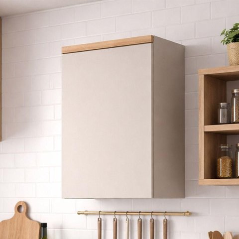 Armário Aéreo Allure 40cm 1 Porta MDF Cinza Gran Belo
