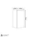 Ver imagem 5 de Armário Aéreo Allure 40cm 1 Porta MDF Cinza Gran Belo