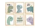 Ver imagem 1 de Kit Quadro Dinossauro Bebê Infantil Decorativo Quarto Criança Enxoval Bebê