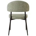 Ver imagem 2 de Cadeira Estofada para Sala de Jantar Serena Preto C01 Bouclê Verde - Lyam Decor