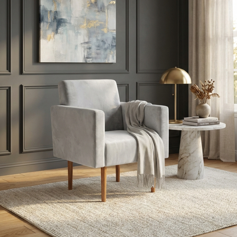 Poltronas Decorativa para Recepção Sofia Pé Palito