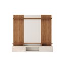 Ver imagem 2 de Painel Suspenso Ripado Decorativo Vilgax Tv 65" Portas Basculantes Offwhite/freijó G18 - Gran Belo