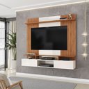 Ver imagem 1 de Painel Suspenso Ripado Decorativo Vilgax Tv 65" Portas Basculantes Offwhite/freijó G18 - Gran Belo