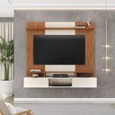 Ver imagem 5 de Painel Suspenso Ripado Decorativo Vilgax Tv 65" Portas Basculantes Offwhite/freijó G18 - Gran Belo