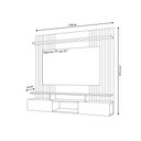 Ver imagem 4 de Painel Suspenso Ripado Decorativo Vilgax Tv 65" Portas Basculantes Offwhite/freijó G18 - Gran Belo