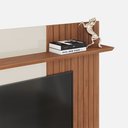 Ver imagem 7 de Painel Suspenso Ripado Decorativo Vilgax Tv 65" Portas Basculantes Offwhite/freijó G18 - Gran Belo