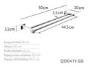 Ver imagem 3 de Toalheiro Duplo 50 Cm - Kromus Qd0411-50