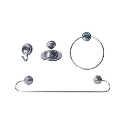 Kit acessórios p/ banheiro 4 peças inox Civitt