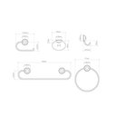 Ver imagem 4 de Kit acessórios p/ banheiro 4 peças inox Civitt
