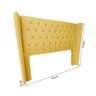 Cabeceira Casal 1,40 Suiça Estofada Veludo Amarelo - 5