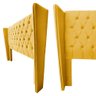 Cabeceira Casal 1,40 Suiça Estofada Veludo Amarelo - 4