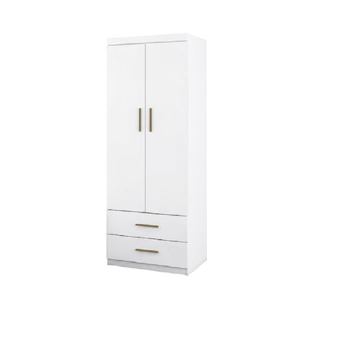 Guarda-Roupa Roupeiro Módulo MDP 2 Portas Gold Quarto Infantil Juvenil Branco
