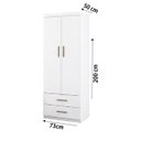 Ver imagem 2 de Guarda-Roupa Roupeiro Módulo MDP 2 Portas Gold Quarto Infantil Juvenil Branco