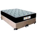 Ver imagem 1 de Cama Box Queen Bipartido Suede + Colchão Molas Ensacadas Sereneprime Sonnolux 158x198x65 Bege