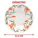 Ver imagem 3 de Jogo Pratos Fundo Sopa 8 Pçs 8 Pessoas Donna Lírios 21,5cm