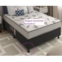 Ver imagem 4 de Kit com 12 Pés para Cama Box ou Baú Queen King Plástico Ultra Resistente Varian Preto 13cm Altura