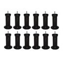 Ver mais imagens de Kit com 12 Pés para Cama Box ou Baú Queen King Plástico Ultra Resistente Varian Preto 13cm Altura