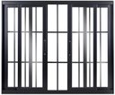 Ver imagem 1 de Vitro de Aluminio 4 Folhas com Grade Linha Premium:1,00 X 1,80/preto