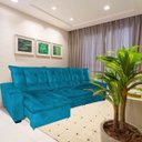 Ver imagem 1 de Sofa 3 Lugares Retratil e Reclinavel Julia 2.82 Cm Turquesa