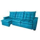 Ver imagem 3 de Sofa 3 Lugares Retratil e Reclinavel Julia 2.82 Cm Turquesa