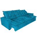 Ver imagem 2 de Sofa 3 Lugares Retratil e Reclinavel Julia 2.82 Cm Turquesa