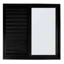 Ver imagem 1 de Janela de Alumínio Preto Veneziana de Correr 3 Folhas Móveis Suprema Sem Grade Hale-1.50(L)X1.00(A)