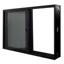 Ver imagem 3 de Janela de Alumínio Preto Veneziana de Correr 3 Folhas Móveis Suprema Sem Grade Hale-1.50(L)X1.00(A)