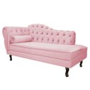 Ver imagem 3 de Kit Diva Recamier Diana 160cm Lado Direito e 01 Poltrona Classic Suede Rosa Bebê - ADJ Decor