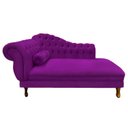 Ver imagem 1 de Recamier Barcelona 1,30 Veludo Roxo - Dominic Decor