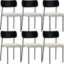 Ver imagem 1 de Kit 06 Cadeiras para Sala de Jantar L02 Preto Champagne