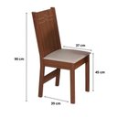 Ver imagem 5 de Conjunto Mesa Luiza Retangular Café Demolição com 4 Cadeiras Paraty Asgard Bege Bagum Bege